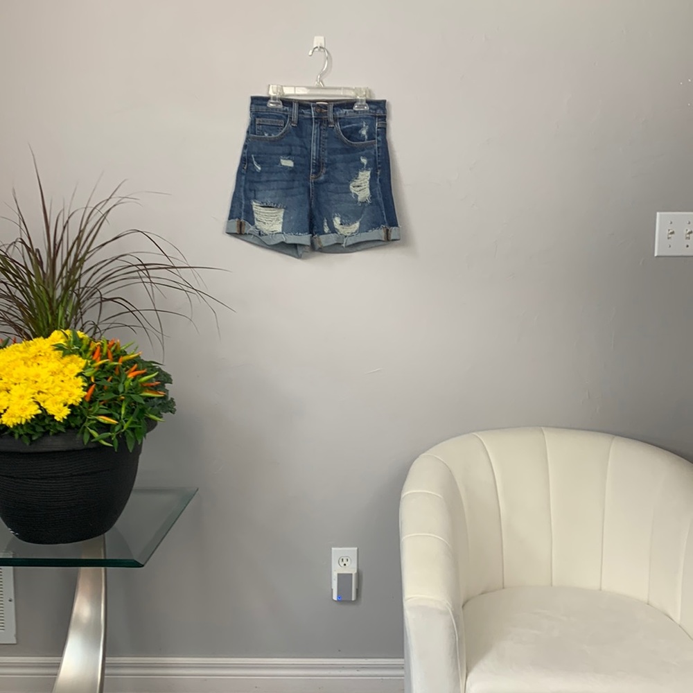 Sneak Peak Distressed Denim Shorts